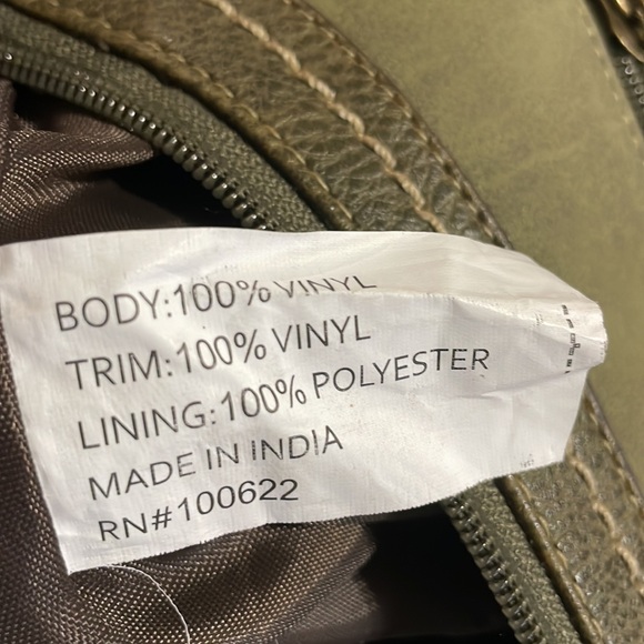 Olive Green Leather Shoulder Bag - Picture 11 of 14